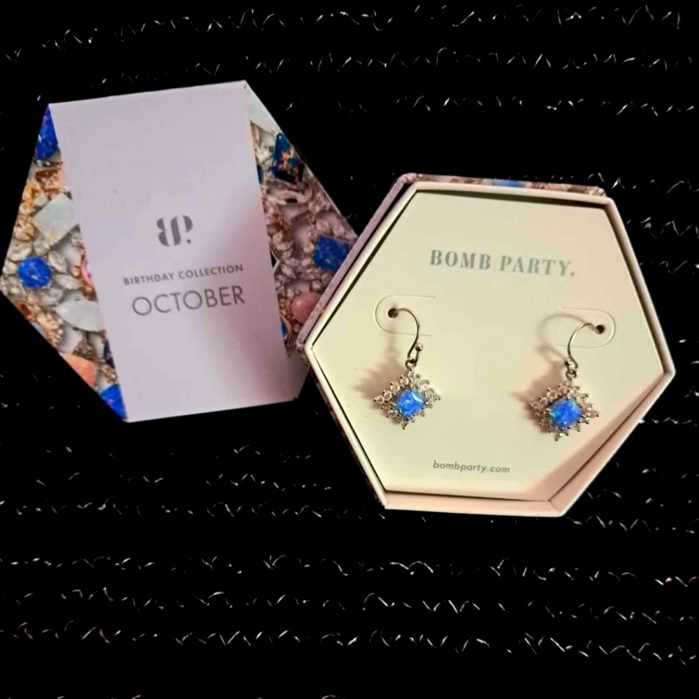 Bomb Party October Birthstone Earrings